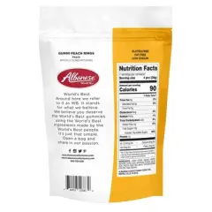 Albanese Worlds Best Candy Gummi Peach Rings - 8oz