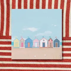 Beach Huts 6" x 6" Notepad by Ramus & Co (100 Heavyweight Tear-Off Sheets)