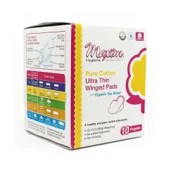Maxim Hygiene Ultra Thin Winged Pads, Regular Absorbency, Size 2 - 10Ct