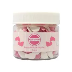 Mystic Sprinkles  Candy Shapes Pink & White Baby Feet