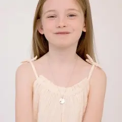 Girls' Heart Cutout Medal Sterling Silver Necklace - In Season Jewelry