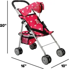 The New York Doll Collection Baby Doll Stroller - My First Toy Stroller for Kids