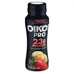 Oikos Pro Fat Free Strawberry Banana Cultured Dairy Drink - 23g Protein 7 fl oz