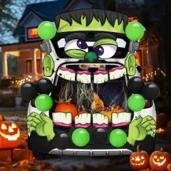 Joyfy Halloween Frankenstein Trunk or Treat Car Decorations Kit for SUV,  Halloween Archway Garage Door Decor Props, Car Stickers with Balloons