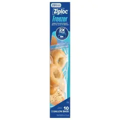 Ziploc Freezer Two Gallon Bags - 10ct