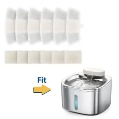 Oneisall PW04 Cordless Pet Water Fountain 6PCS Carbon Filters Replacement