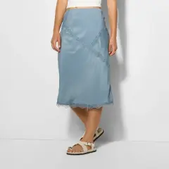 Women's Lace Trim Midi A-Line Skirt - Wild Fable&trade;
