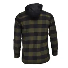 Burnside Men's Yarn Dyed Mid Weight Flannel Hoodie Shirt Jacket