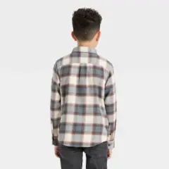 Boys' Long Sleeve Button-Down Plaid Flannel Shirt - Cat & Jack&trade;