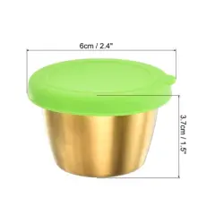 Unique Bargains Reusable Leak Proof Metal Green Condiment Containers with Lids