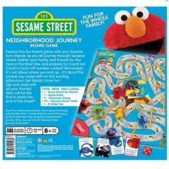 Aquarius Puzzles Sesame Street Neighborhood Journey Family Board Game | 2-4 Players