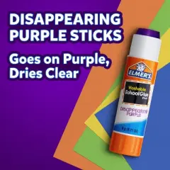 Elmer's 6pk Washable School Glue Sticks - Disappearing Purple