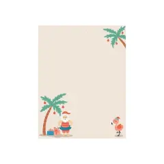 Great Papers! Tropical Santa Holiday Letterhead Multicolor 80/Pack (2020109)
