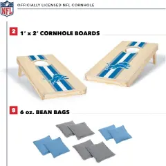 NFL Detroit Lions 1'x2' Wood Cornhole Set