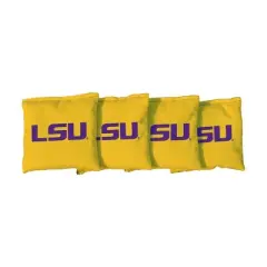 NCAA LSU Tigers Corn-Filled Cornhole Bags Yellow - 4pk