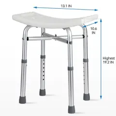 Whizmax Shower Bench Shower Chair for Bathroom Bathtub with Adjustable Height Legs Bear 350 lb Capacity Slip Resistant