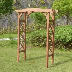 7' Canadian Hemlock Weatherproof Arbor - Natural - Merry Products