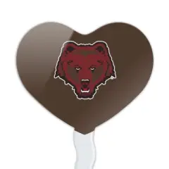 Brown University Primary Logo Heart Love Cupcake Picks Toppers Decoration Set of 6