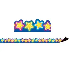 Teacher Created Resources&reg; Magnetic Borders, Neon Stars, 24 Feet