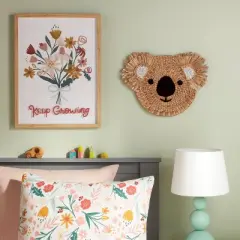 Water Hyacinth Koala Head Kids' Wall Decor Natural - Pillowfort&trade;