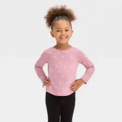 Toddler Girls' 3pk Long Sleeve T-Shirt - Cat & Jack&trade; Pink
