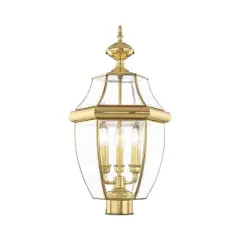 Livex Lighting Monterey 3 - Light Lantern in  Polished Brass