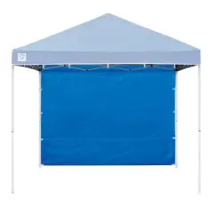 Z-Shade 10 Foot Everest Straight Leg Canopy Tent Taffeta Sidewall Accessory with 10 by 10 Foot Outdoor Horizon Angled Leg Instant Shade Canopy Tent