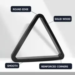 GSE Heavy-Duty Solid Wood 8-Ball Triangle Pool Ball Racks