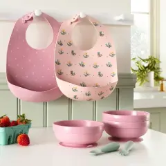 Silicone Bibs - 2pk - Flowers/Dots - Cloud Island&trade;