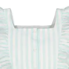 Hope & Henry Girls' Ruffle Sleeve Button Front Romper, Kids