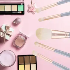Unique Bargains Makeup Brush Kit Travel Retractable Angled Makeup Brush Eye Smudge Brush Highlight Brush 1 Set
