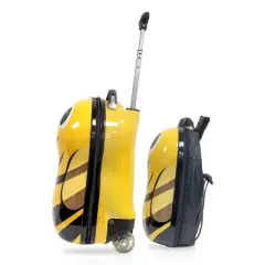 TUCCI BusyBee 2pc Kids' Hardside Carry On Luggage Set with 16" Suitcase & 13" Backpack