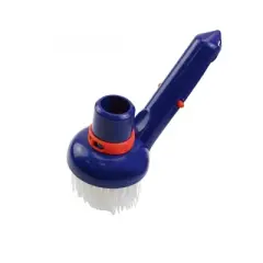 Pool Central Corner Swimming Pool Vacuum Brush Head with Adjustable Vacuum Ring 8.5" - Blue/White