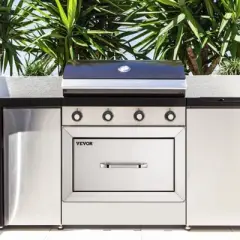 VEVOR 14x8.5Inch Outdoor Kitchen Drawers Stainless Steel, Flush Mount Double Drawers,14W x 8.5H x 23D Inch,with Stainless Steel Handle,Silver