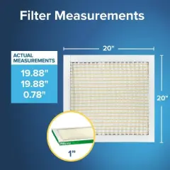 Filtrete 20" x 20" MPR 700 Dust Pollen and Pet Dander Electrostatic Air Filter: MERV 8, Furnace & AC, 3-Month Use