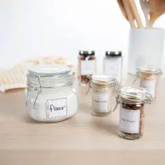 Good Cooking Removable Preprinted Spice Jar 1.5" Labels- 200 Different Spices with 40 Blanks (240 Total) No Residue, Fits Most Seasoning Shakers