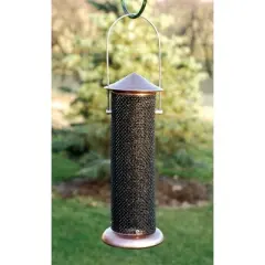 Woodlink Coppertop Copper Mini Tube Wild Bird Screen Feeder, 0.5 lb Seed Capacity