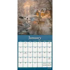 Trends International Inc. 2023-24 Wall Calendar 12"x12" Country Road by Abraham Hunter