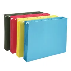Smead Hanging Pocket with Full-Height Gusset, 3-1/2" Expansion, Letter Size, Assorted Colors, 4 per Pack (64291)