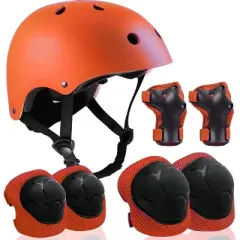 Evita Adjustable Helmet for Ages 5-16 Kids with Elbow Knee Wrist Pads