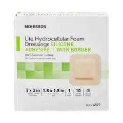 McKesson Lite Adhesive Silicone Foam Dressing With Border Sterile