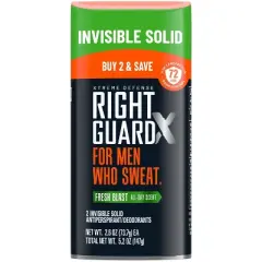 Right Guard Xtreme Defense Invisible Solid Antiperspirant & Deodorant - Fresh Blast Scent - 2.6oz/2pk