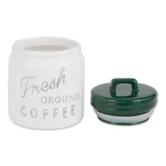 Design Imports Dark Green Ceramic Jar Canister Set/3