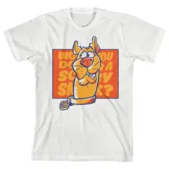 Scooby Doo Would You Do It For a Scooby Snack? White Graphic Tee Toddler Boy to Youth Boy