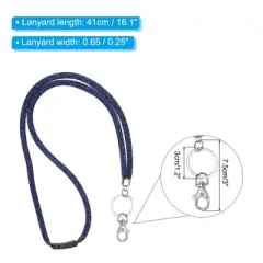 Unique Bargains Rhinestone Bling ID Badges Keychain Lanyards with Metal Clasp