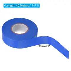 Unique Bargains PVC Non-Adhesive Flagging Tapes for Trail Outdoor 2 Pcs Blue 1" x 147 ft