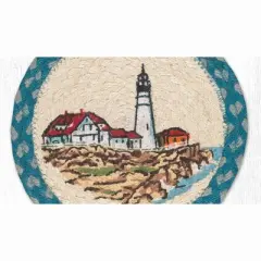 Earth Rugs Portland Printed Round Trivet 10"x10" Heat-Resistant Kitchen Accessory