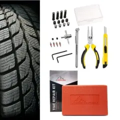 Boulder Tools Heavy Duty Tire Repair Kit - For Cars, Trucks, RVs, SUVs, ATVs, Motorcycles, Tractors & Trailers
