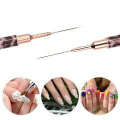 Unique Bargains Doubled-Headed Nail Art Liner Brushes Leopard-Printed 1 Pc