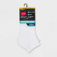 Hanes Premium Performance Women's Extended Size Cushioned 6+2 Bonus Pack Ankle Athletic Socks - White 8-12
